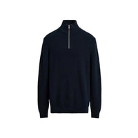 Men's High-Neck Zip Sweater – Textured Knit