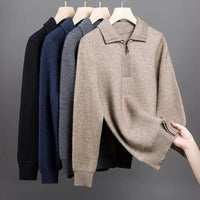 Men's Cashmere & Alpaca Sweater – Zip High-Neck Design