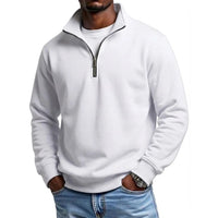 Men's Half-Zip Sweatshirt – High Collar Casual Fit
