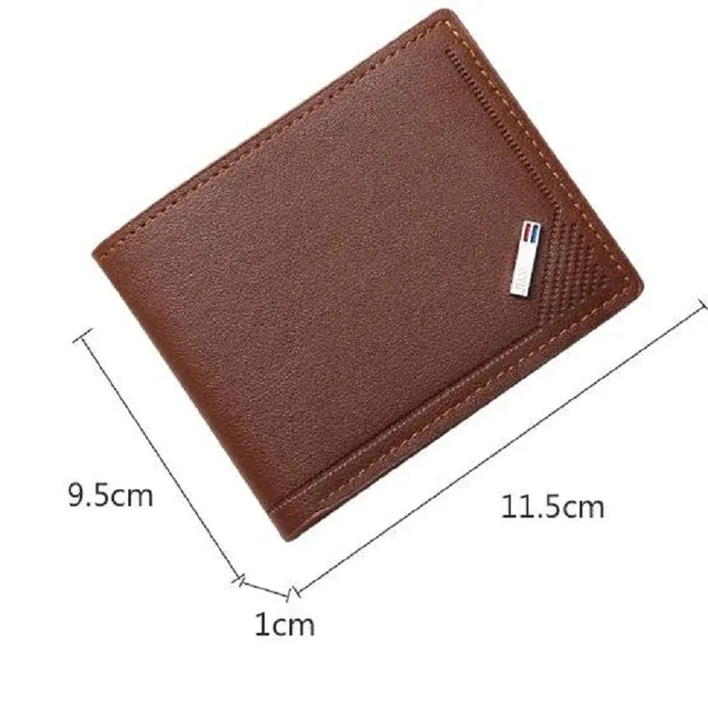 Men's Soft PU Leather Wallet – Slim Foldable Design