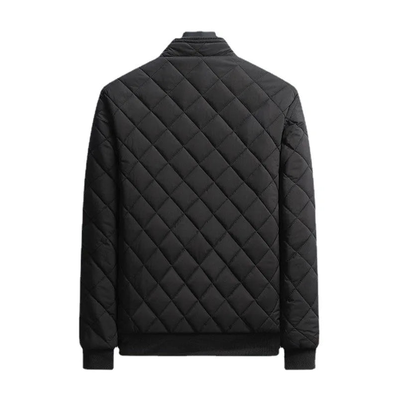 Men's Quilted Bomber Jacket – Fleece Lined