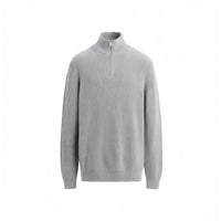 Men's High-Neck Zip Sweater – Textured Knit