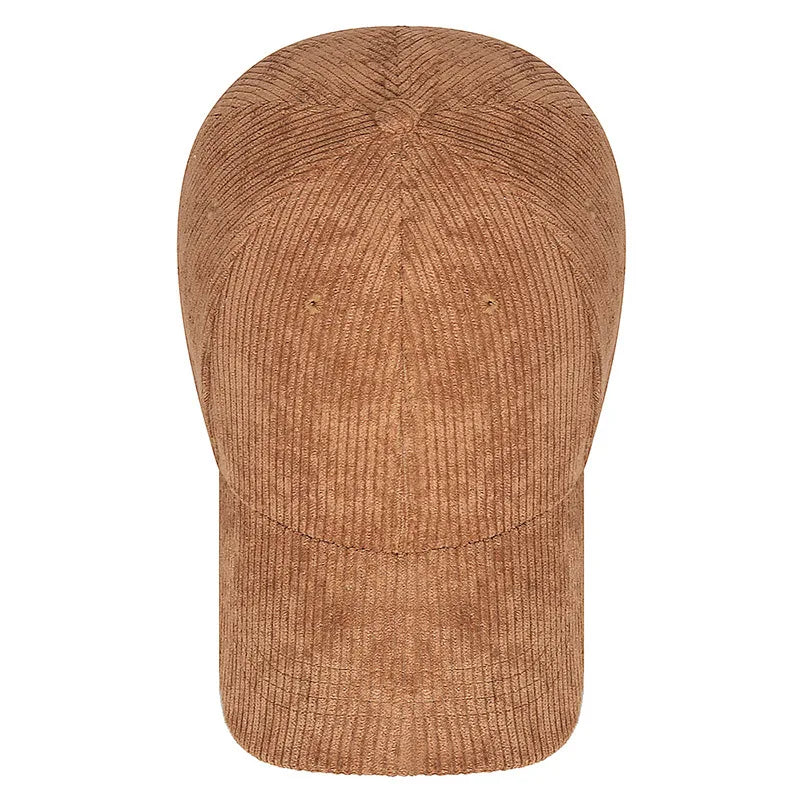 Corduroy Duckbill Cap – Solid-Colour Retro Design
