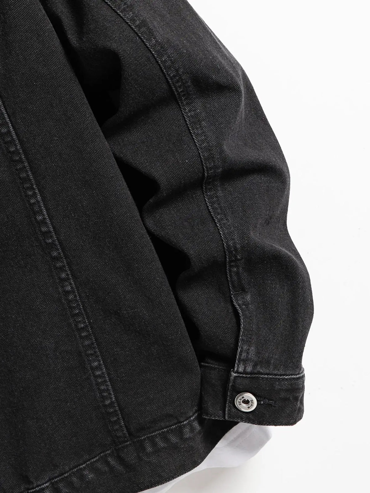 Men's Black Denim Jacket – Classic Casual Fit