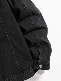 Men's Black Denim Jacket – Classic Casual Fit