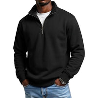 Men's Half-Zip Sweatshirt – High Collar Casual Fit