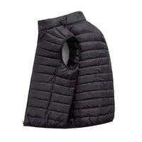 Men's Padded High-Collar Vest – Zip Front