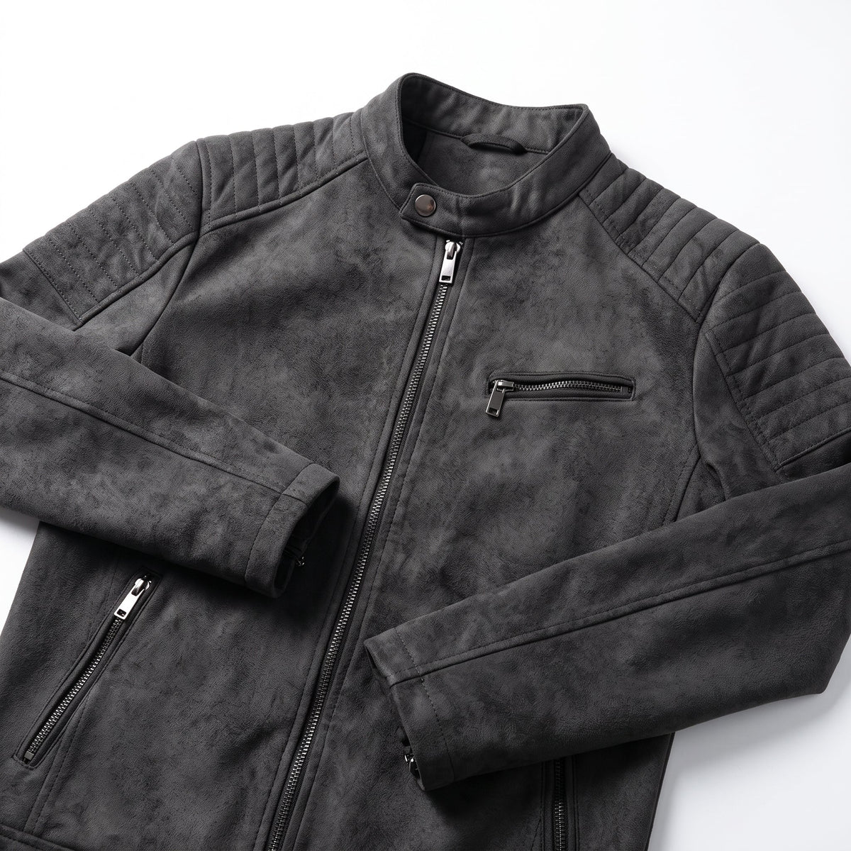 Men's Synthetic Leather Jacket – Retro Casual Fit