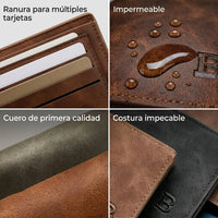 Men's Slim PU Leather Wallet – Compact Bifold