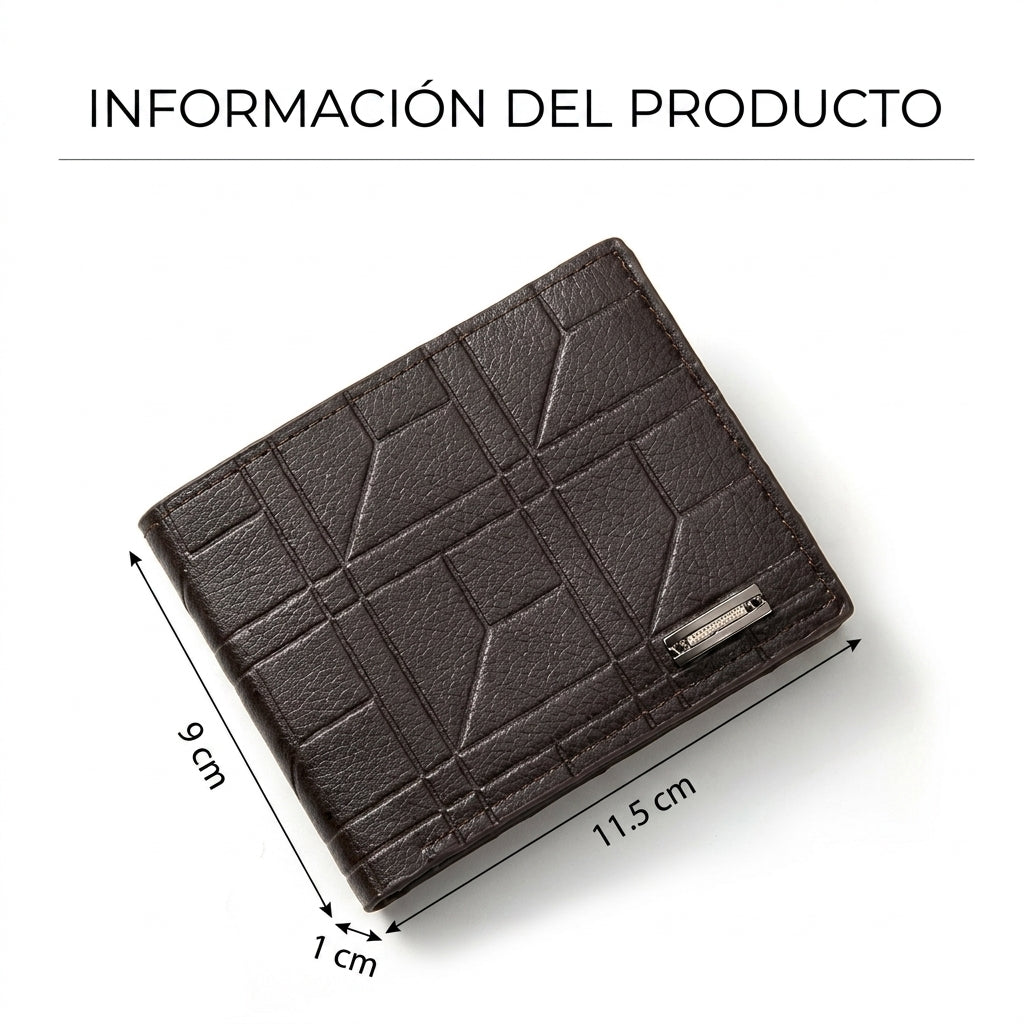 Men's Slim Leather Wallet – Money Clip & Card Slots