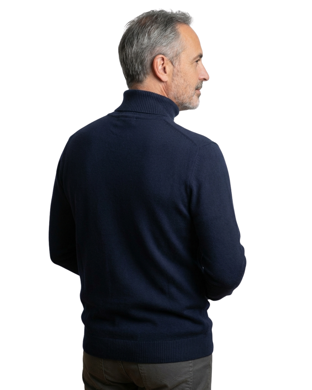 Men's 100% Cashmere Turtleneck – Refined Modern Fit
