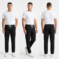 Men's Lightweight Cotton-Blend Trousers – Adjustable Waist