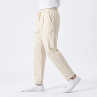 Men's Lightweight Cotton-Blend Trousers – Adjustable Waist