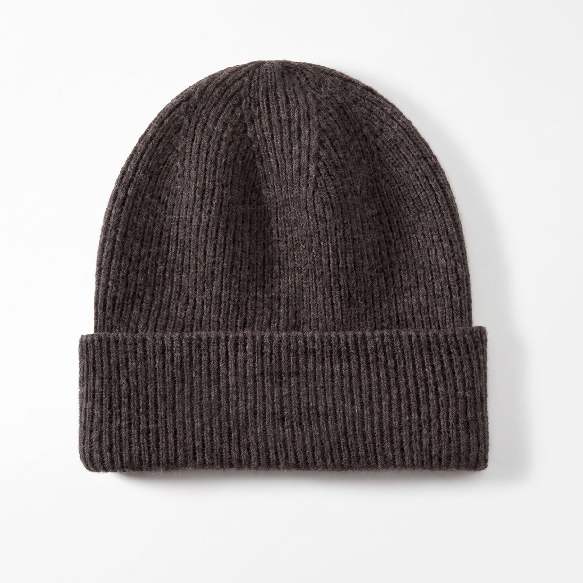 Men's Sheep-Wool Beanie – Warm Rib-Knit Design