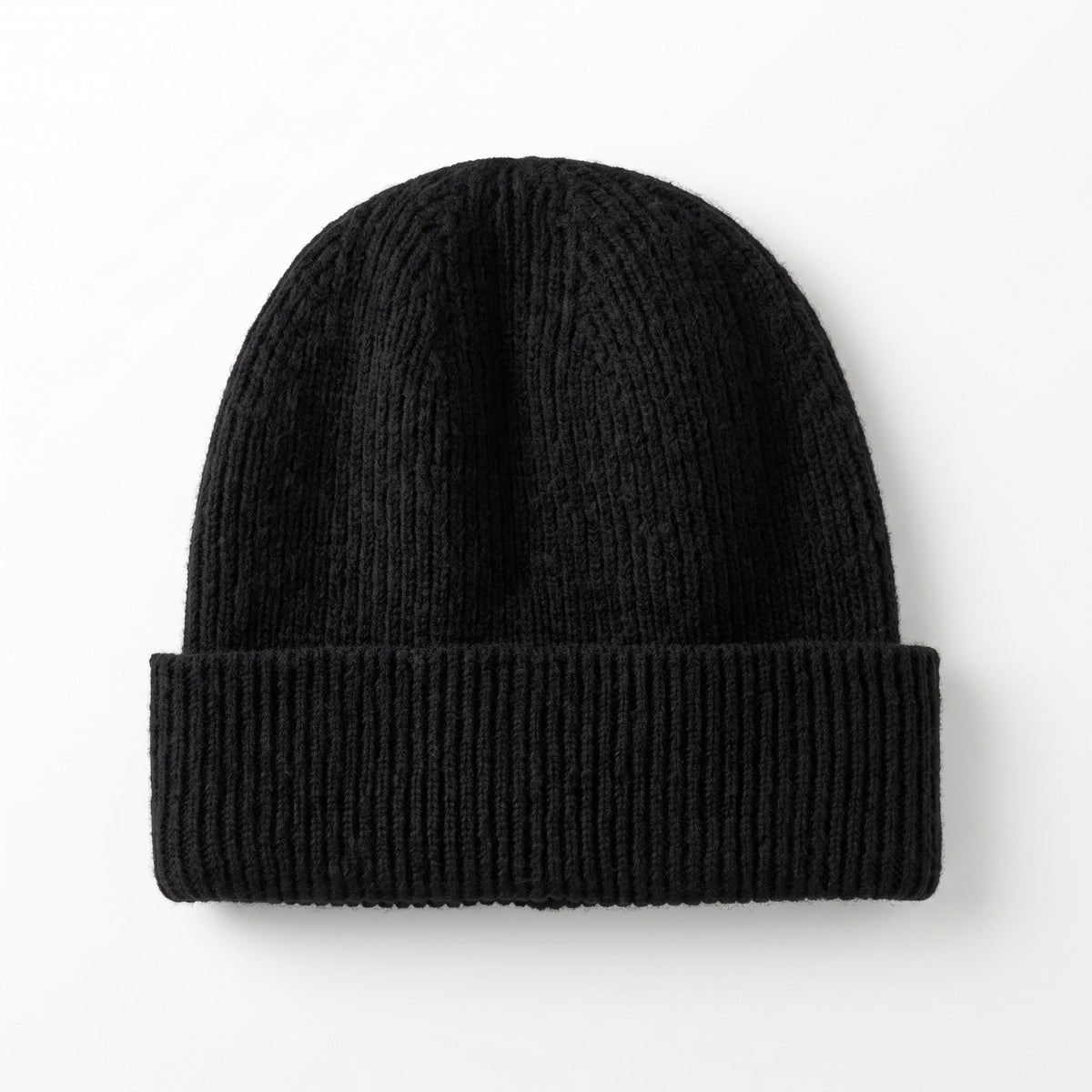Men's Sheep-Wool Beanie – Warm Rib-Knit Design