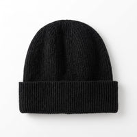 Men's Sheep-Wool Beanie – Warm Rib-Knit Design