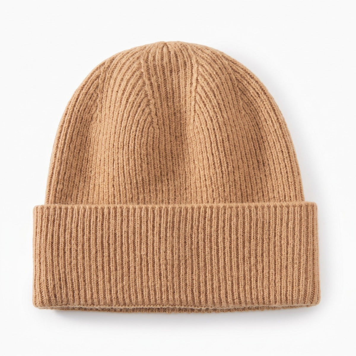 Men's Sheep-Wool Beanie – Warm Rib-Knit Design