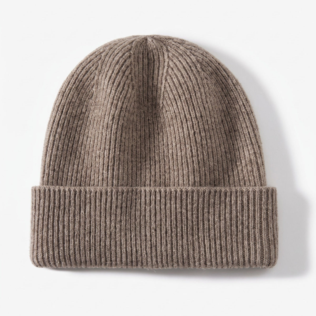 Men's Sheep-Wool Beanie – Warm Rib-Knit Design