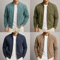 Men's Faux-Suede Jacket – Structured Vintage Fit