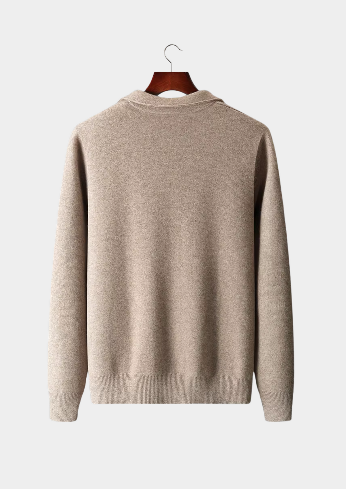 Men's Merino Wool Cardigan – Structured Collar