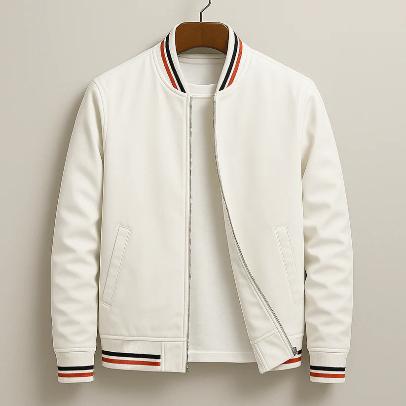 Men's Cotton-Blend Bomber Jacket – Zip Front