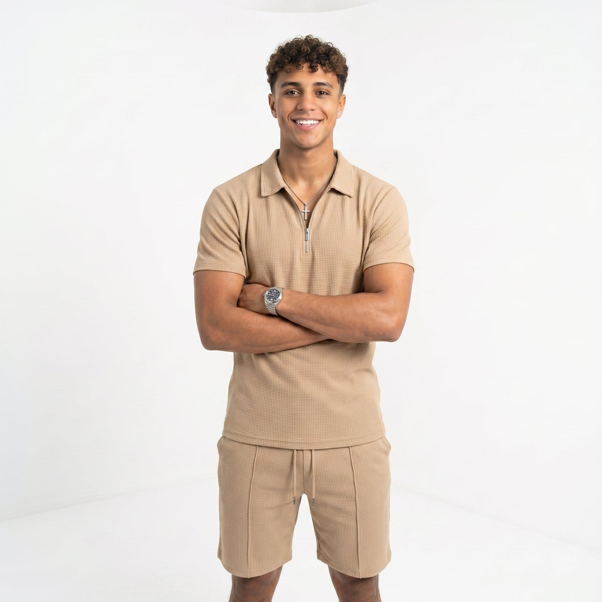 Men's Polo Shirt & Shorts Set – Lightweight Summer Fit