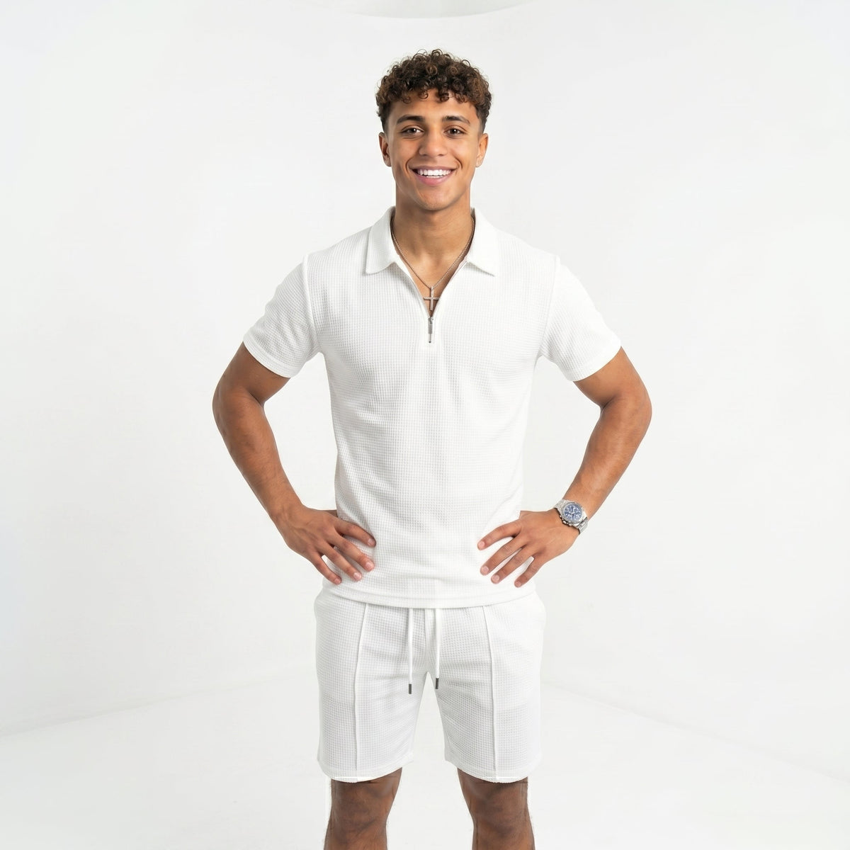 Men's Polo Shirt & Shorts Set – Lightweight Summer Fit