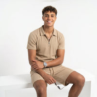 Men's Polo Shirt & Shorts Set – Lightweight Summer Fit