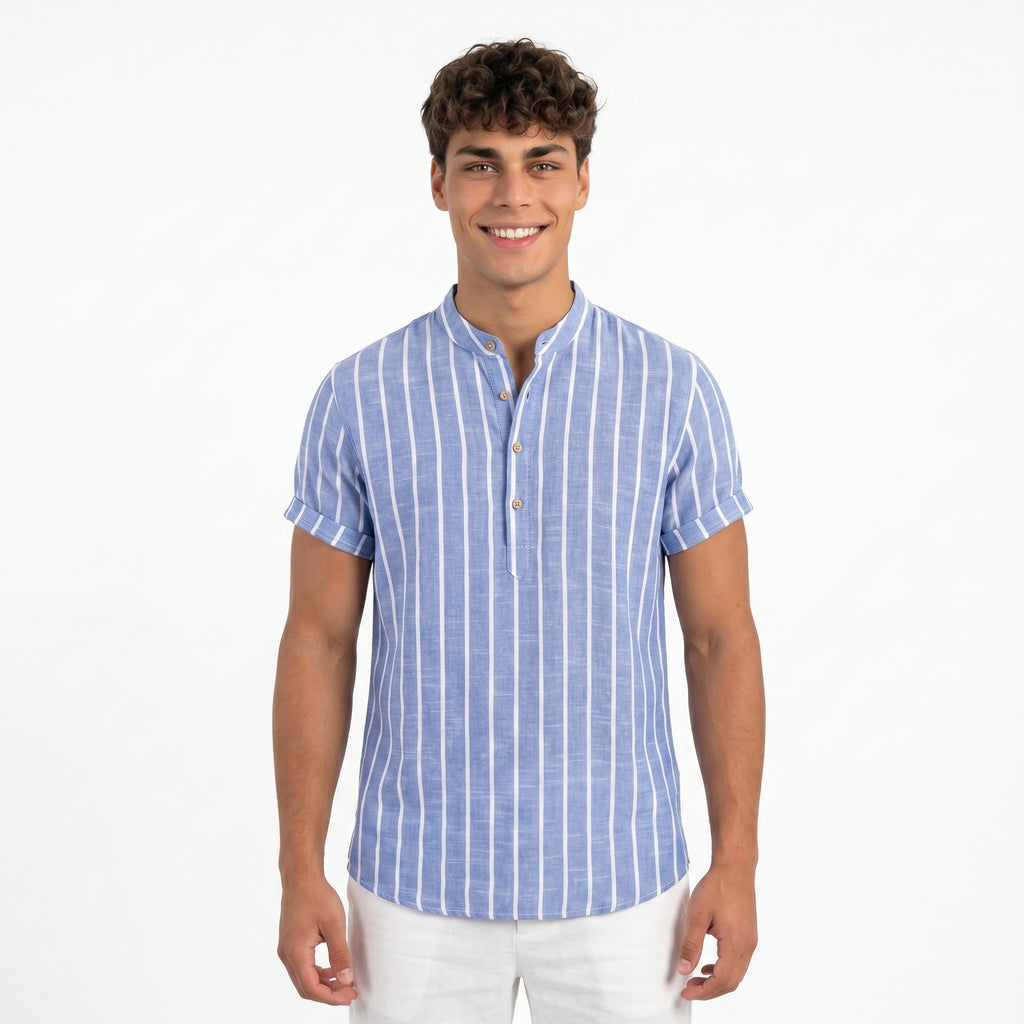 Men's Striped Shirt – Versatile Summer Fit