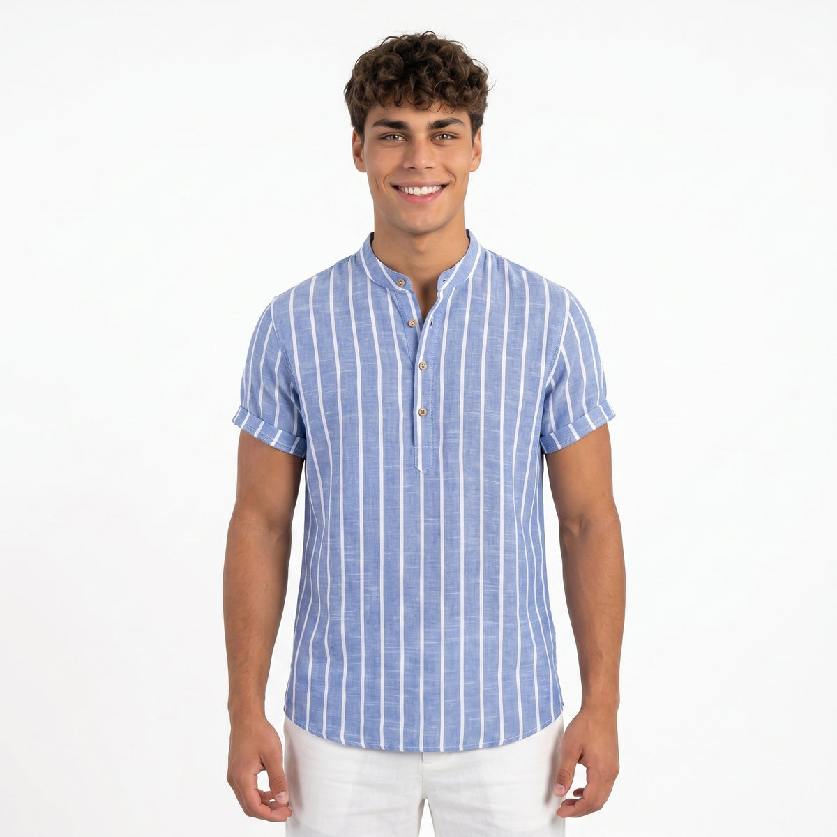 Men's Striped Shirt – Versatile Summer Fit