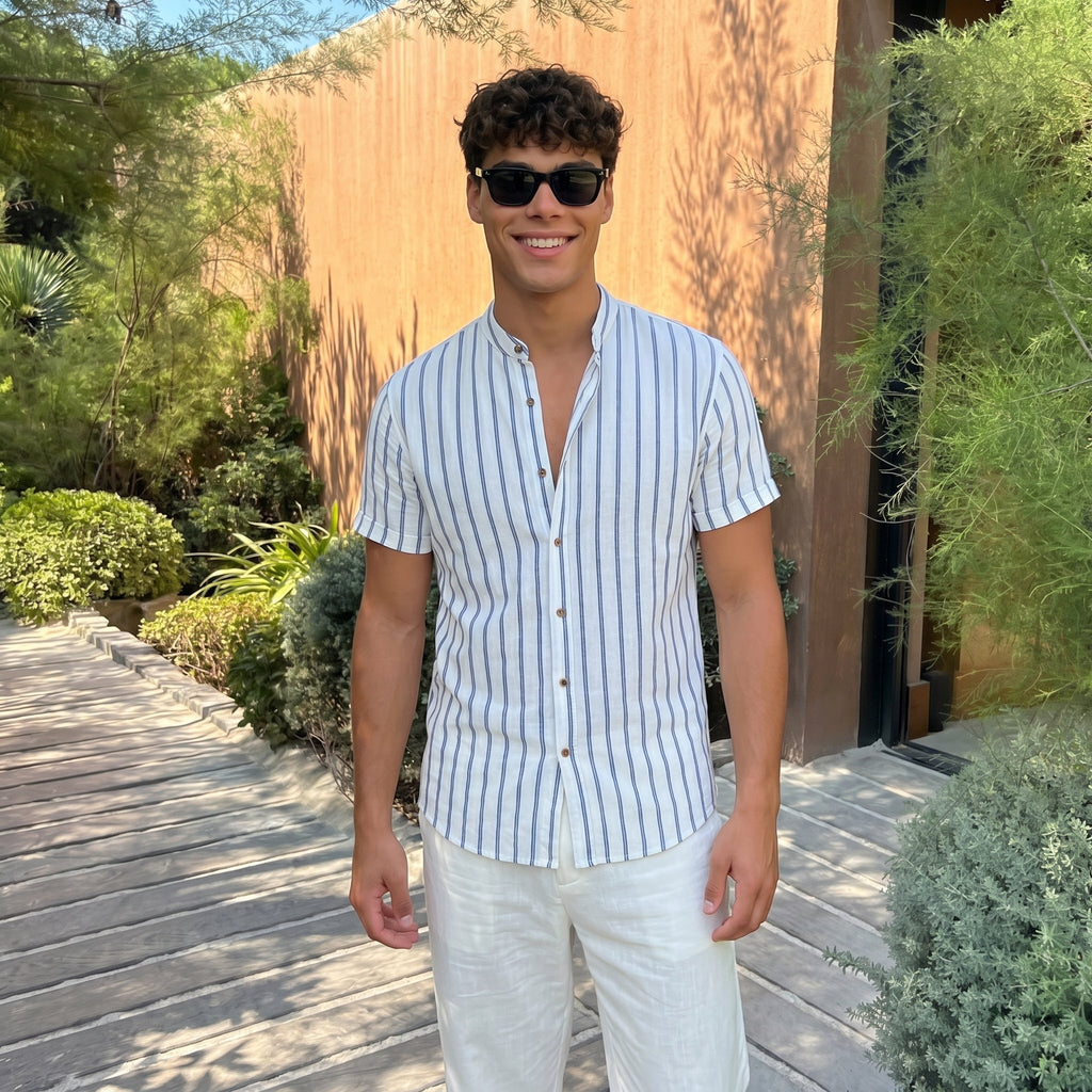 Men's Striped Shirt – Versatile Summer Fit