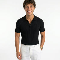 Men's Striped Polo Shirt – Lightweight Summer Fit