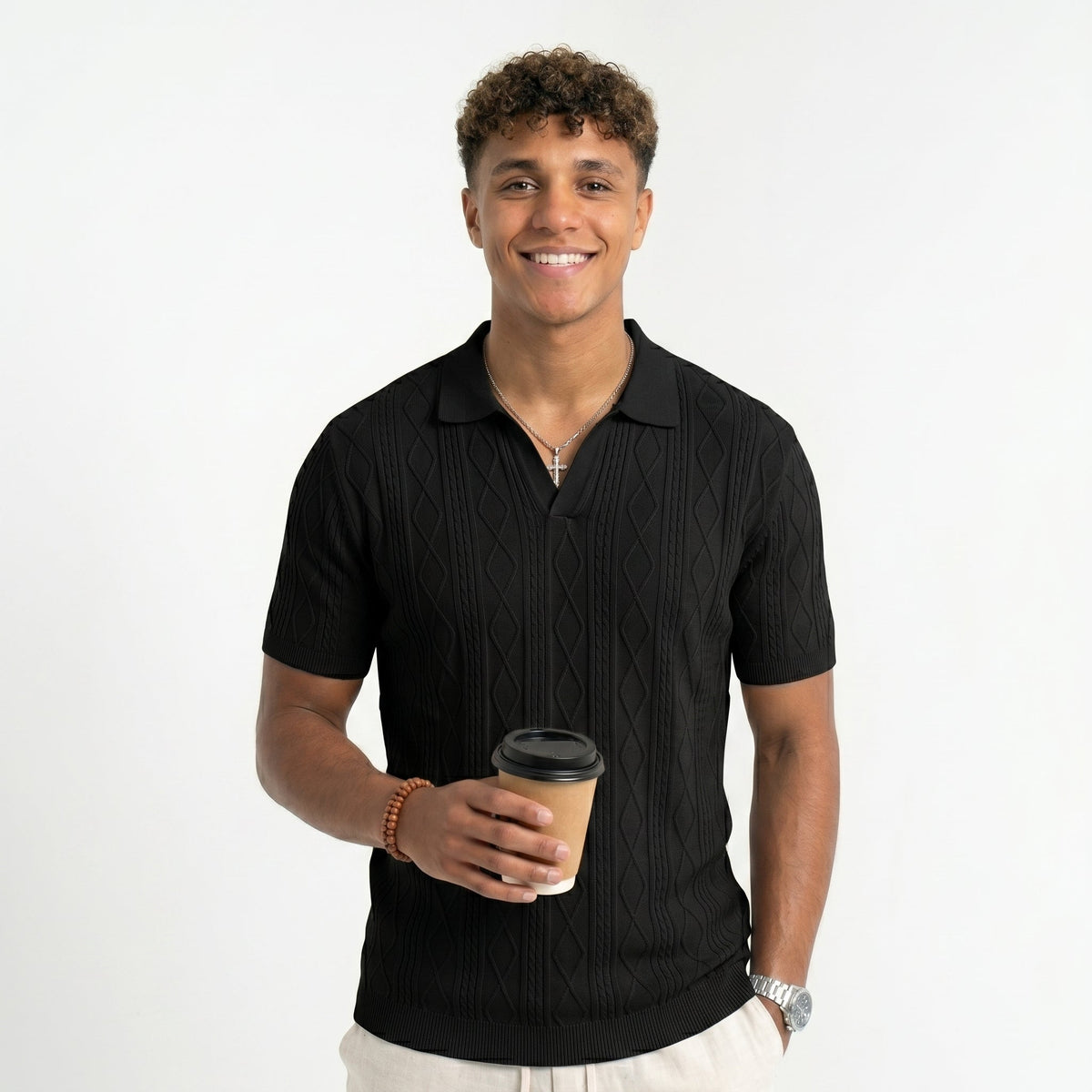 Men's Cotton-Blend T-Shirt – Relaxed Side-Slit Fit