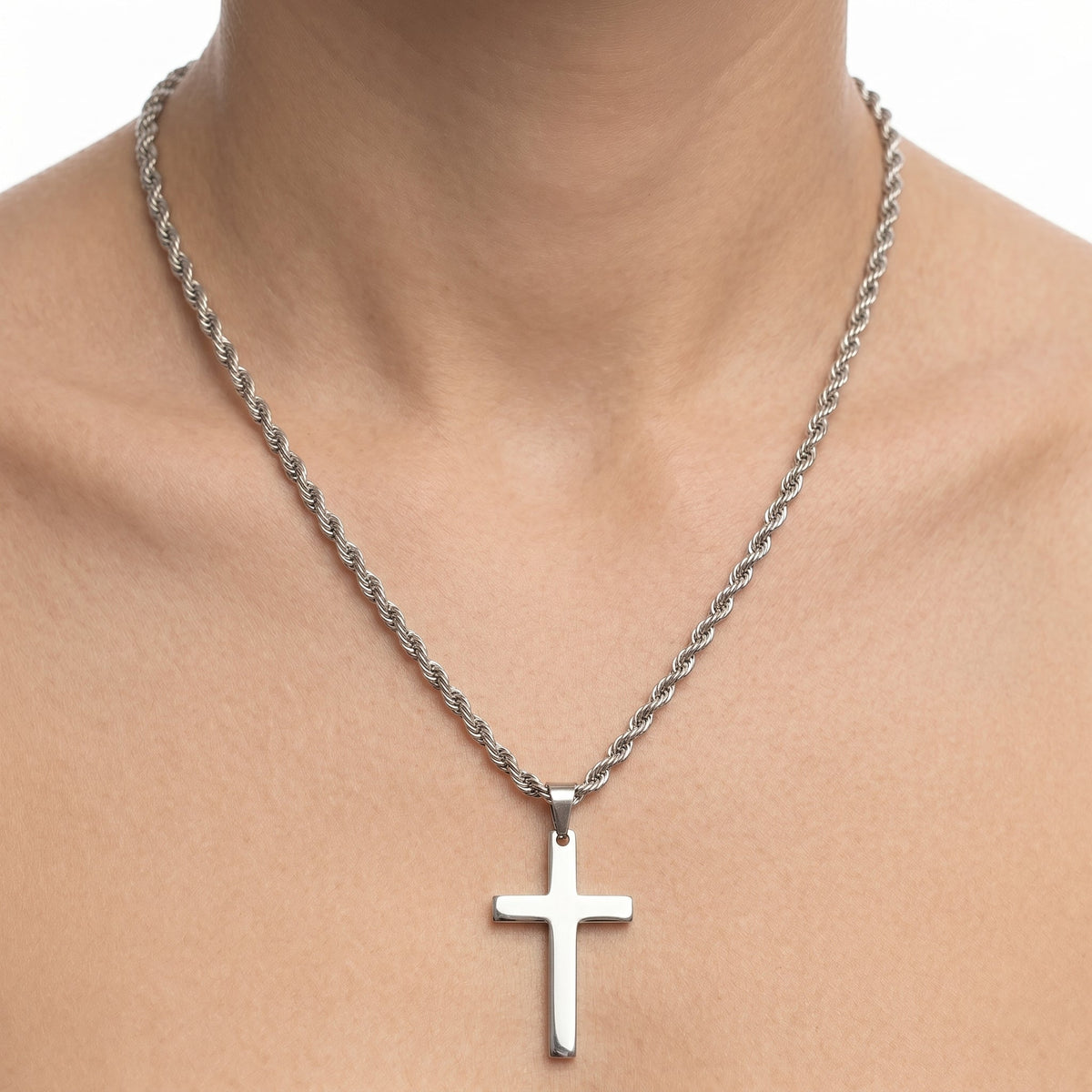 Men's Cross Necklace – Titanium Steel Construction