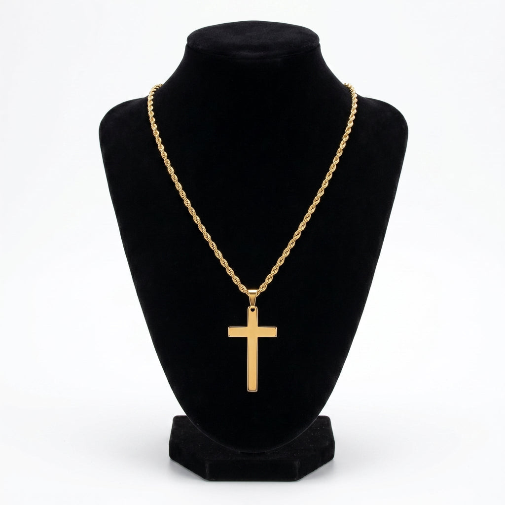 Men's Cross Necklace – Titanium Steel Construction