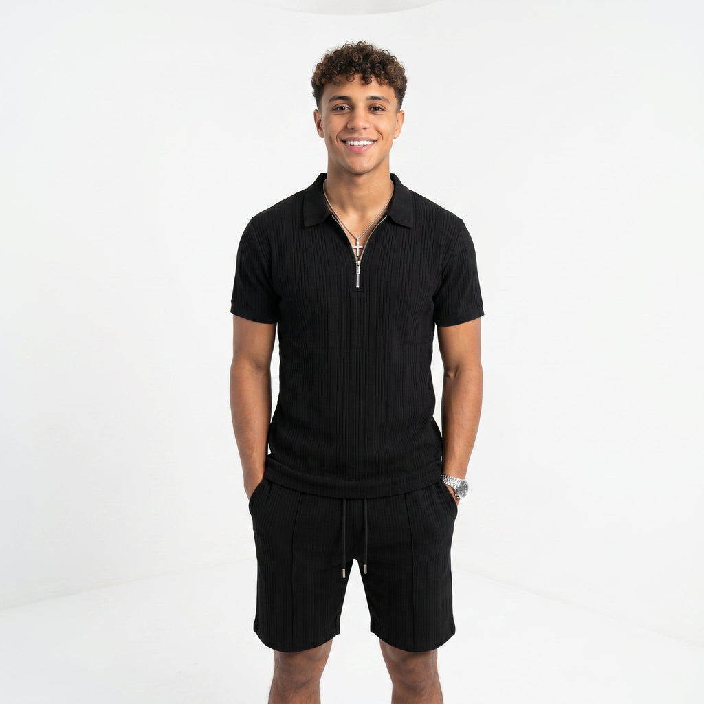 Men's Polo Shirt & Shorts Set – Lightweight Summer Fit