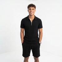 Men's Polo Shirt & Shorts Set – Lightweight Summer Fit