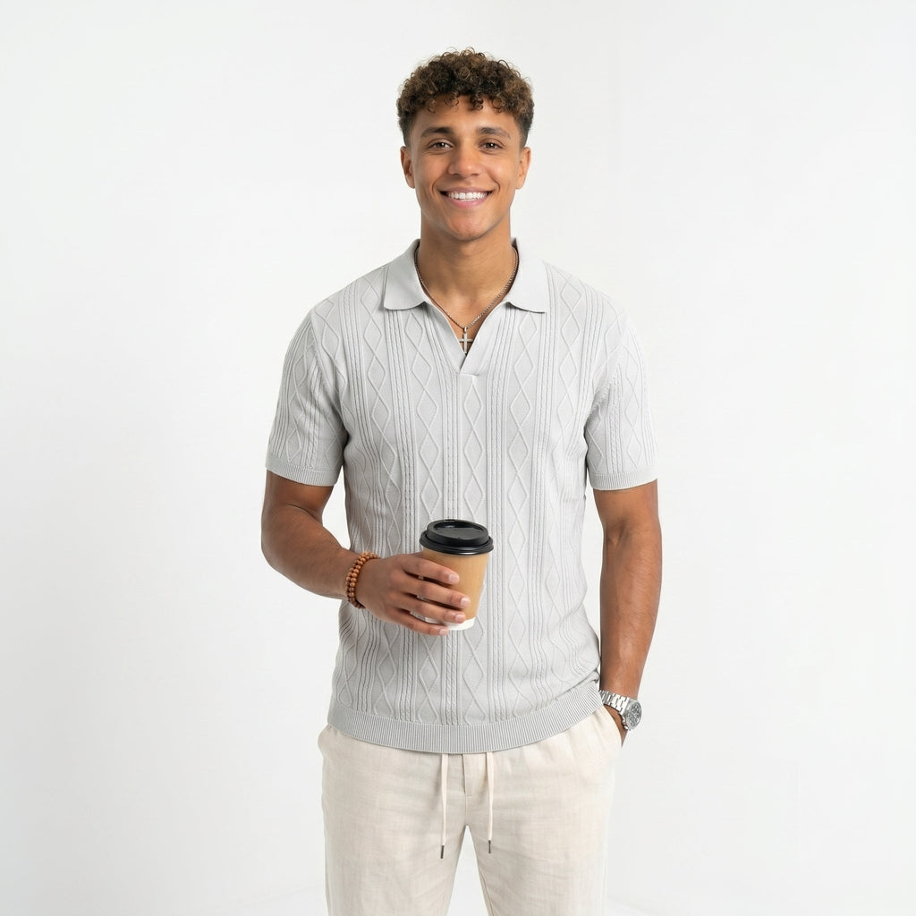 Men's Cotton-Blend T-Shirt – Relaxed Side-Slit Fit