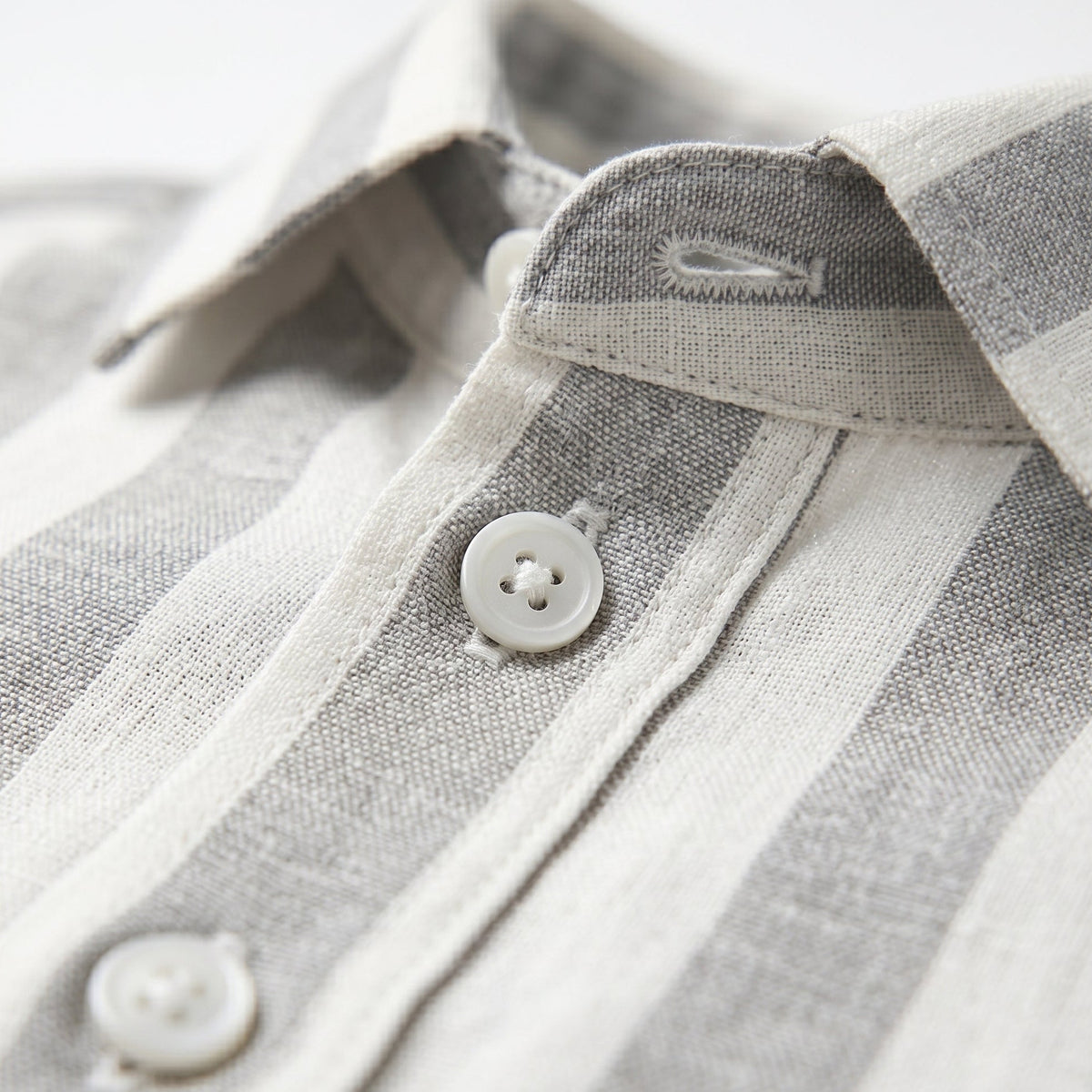Men's Striped Knit Shirt – Dyed Open-Collar Design