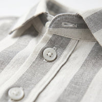 Men's Striped Knit Shirt – Dyed Open-Collar Design