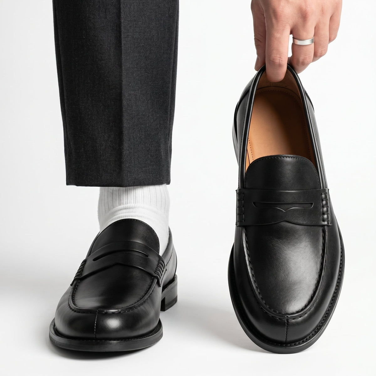 Men's Microfiber Loafers – Flexible Rubber Sole