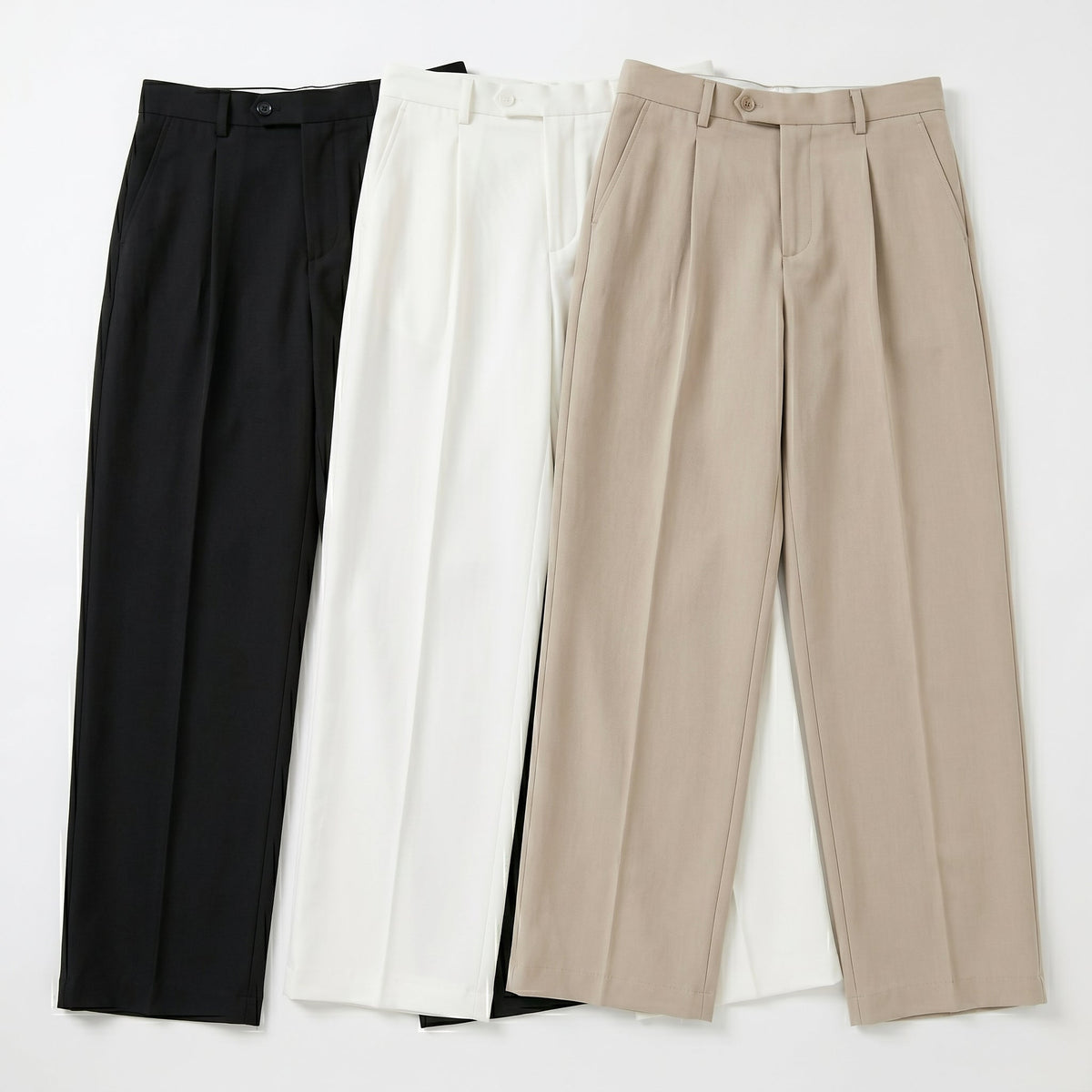 Men's Wide-Leg Trousers – Lightweight Draped Fit