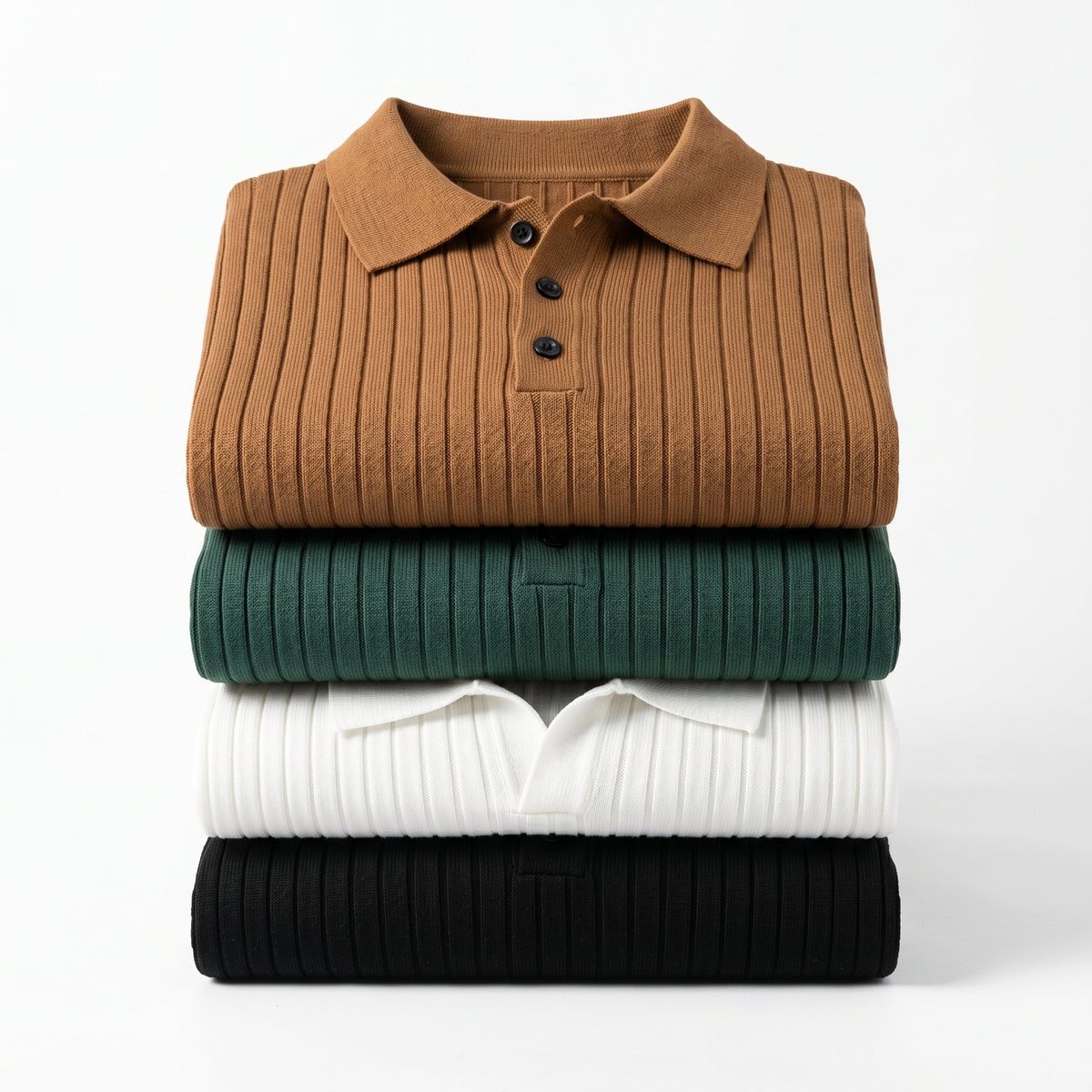 Men's Striped Polo Shirt – Lightweight Summer Fit