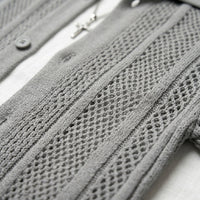 Men's Openwork Knit Cardigan – Lightweight Summer Layer