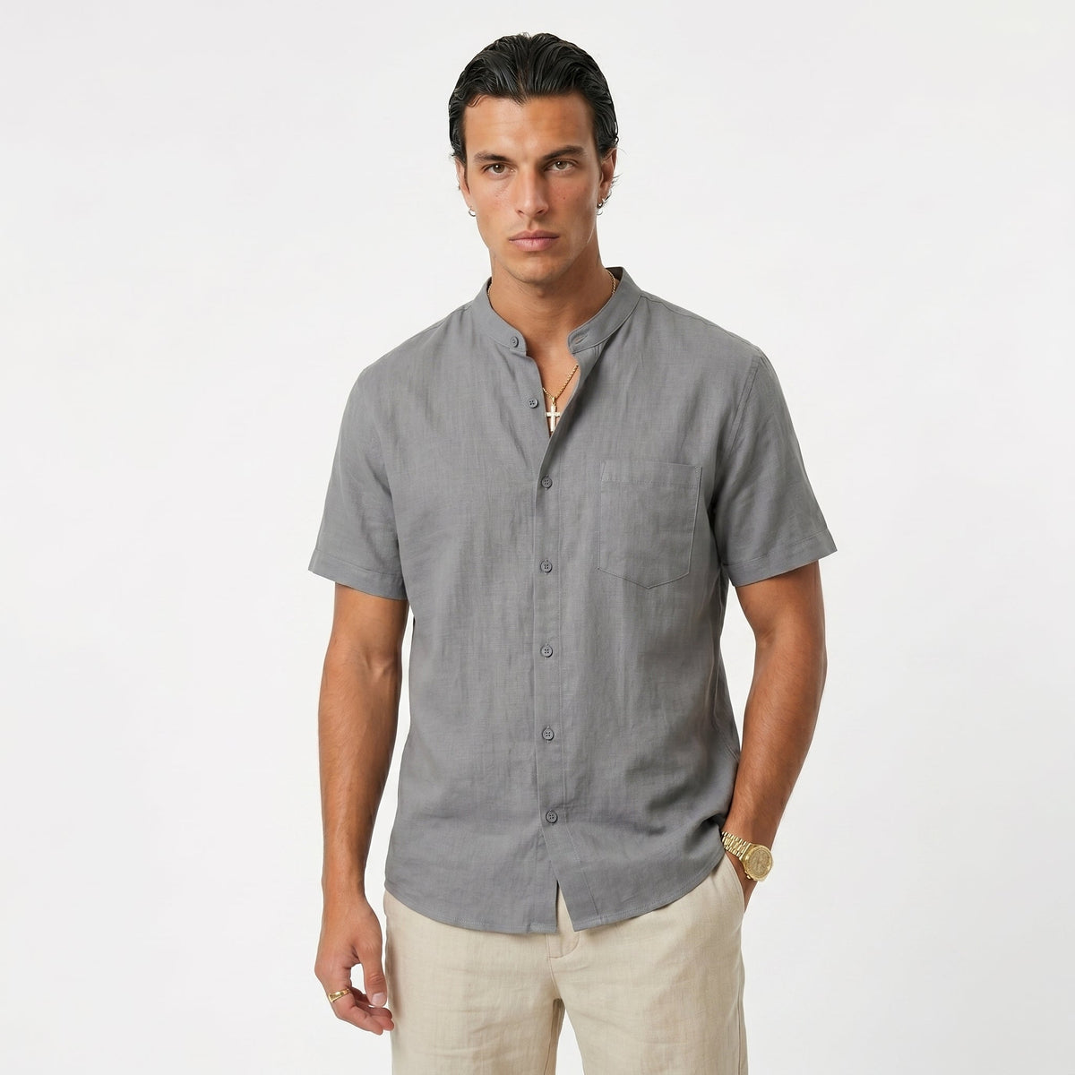 Men's Cotton Resort Shirt – Relaxed Summer Fit