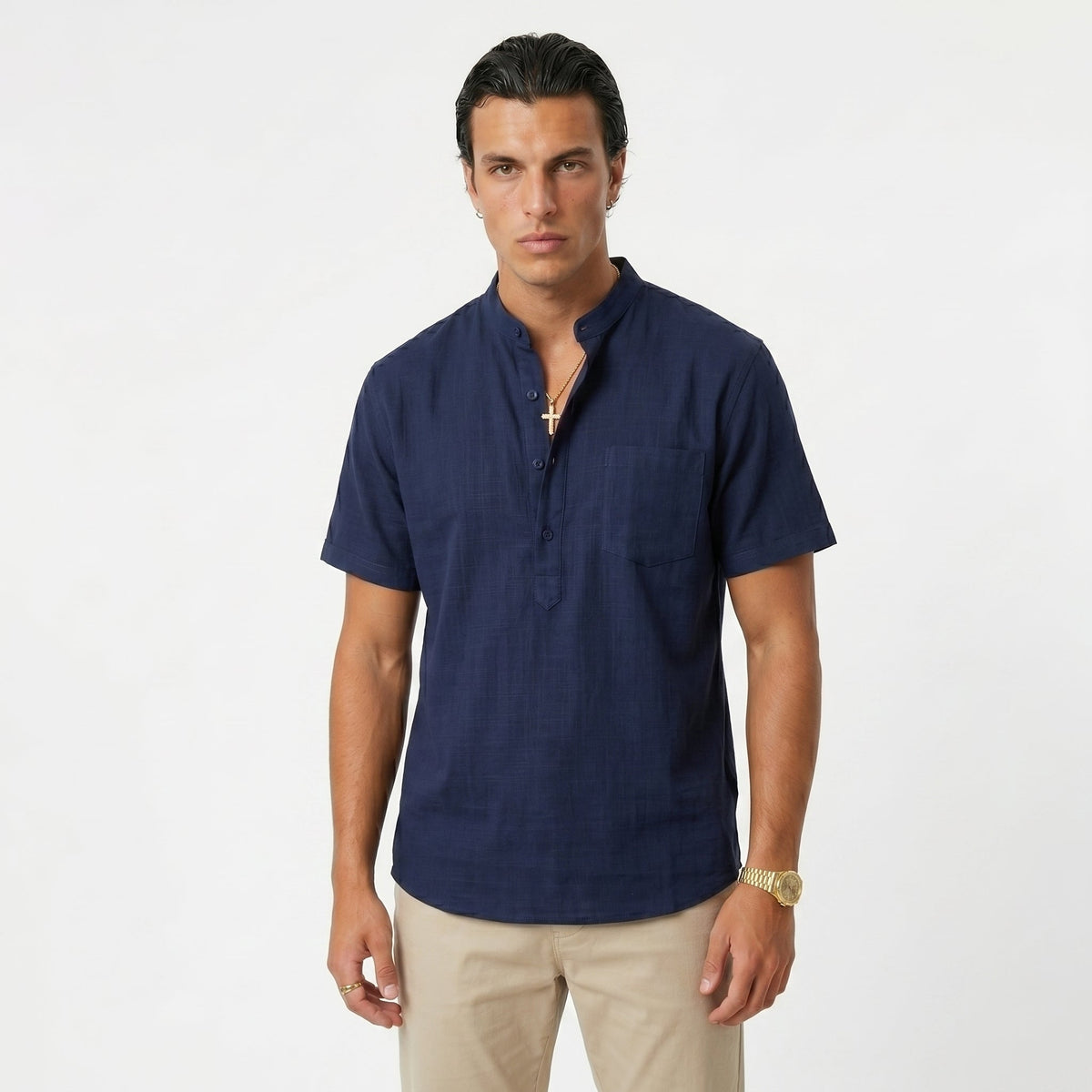 Men's Cotton Resort Shirt – Relaxed Summer Fit