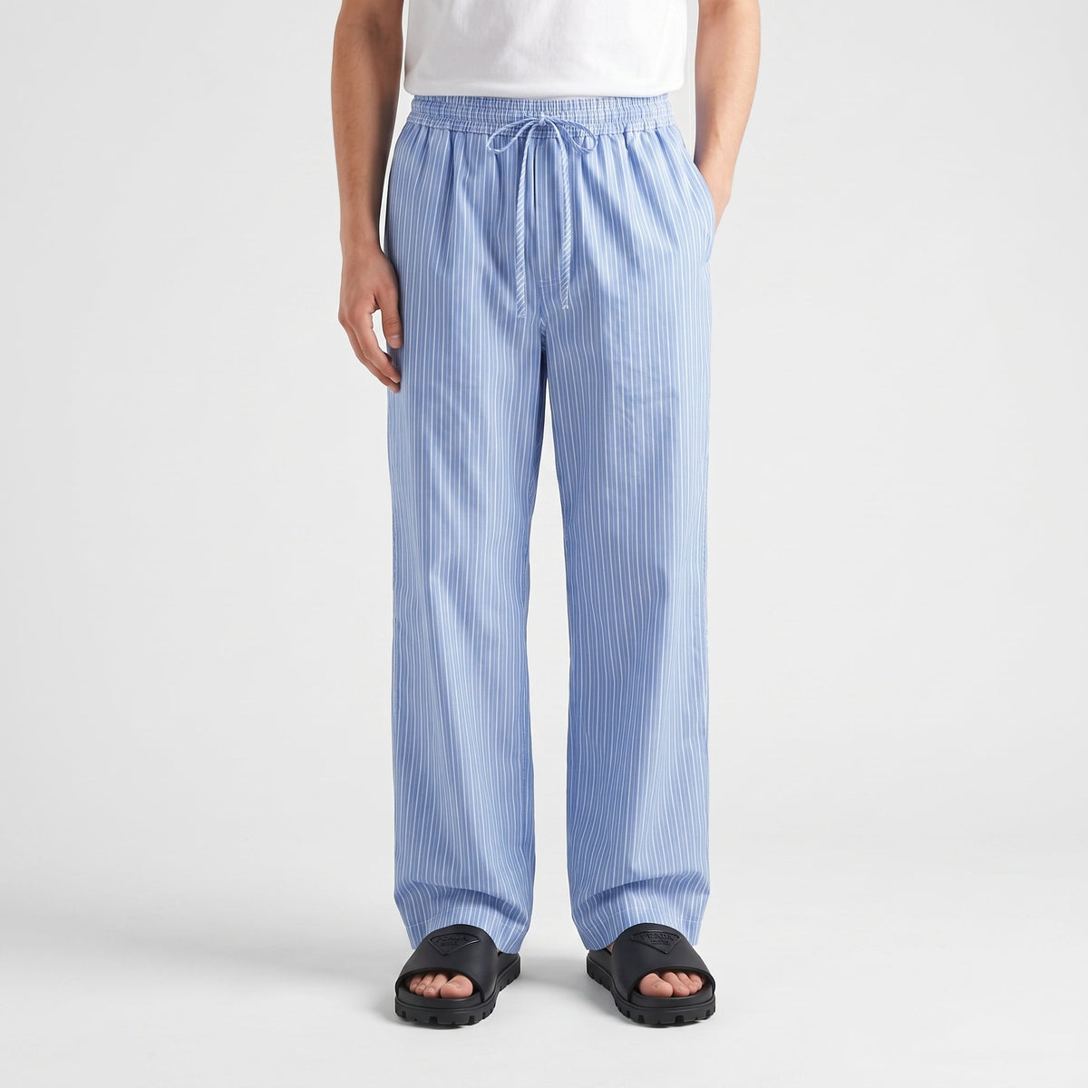 Men's Striped Summer Trousers – Cooling Technical Fabric