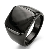 Men's Polished Signet Ring – Surgical-Grade Steel