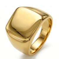 Men's Polished Signet Ring – Surgical-Grade Steel