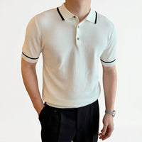 Men's Zip-Collar Polo Shirt – Relaxed Preppy Fit